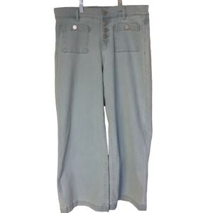 Ann Taylor Factory Button Closure Cropped Jeans Size 2